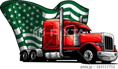 draw semi truck vehicle vector illustration design draw semi truck vehicle vector illustration design 103717752