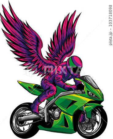 sportbike racer riding fast vector illustration design sportbike racer riding fast vector illustration design 103718098