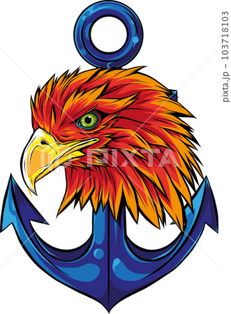 Mascot Head of an Eagle vector illustration design 103718103