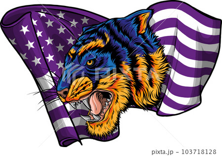 tiger head in detailed style vector illustration design tiger head in detailed style vector illustration design 103718128