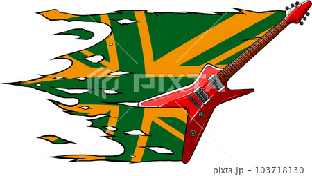 draw colorful Electric guitar vector illustration design draw colorful Electric guitar vector illustration design 103718130