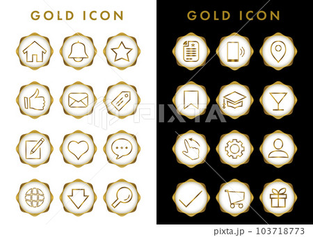 シンプルで豪華なアイコンセット06 シンプルで豪華なアイコンセット06 103718773