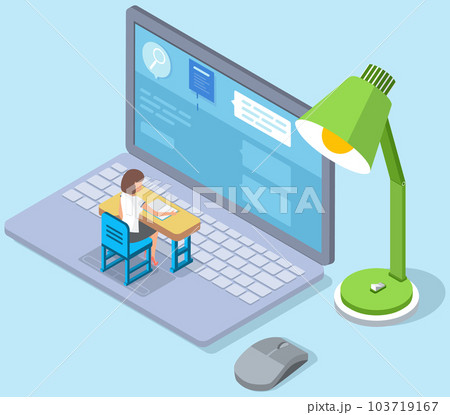 Online education, training or e-learning...のイラスト素材 [103719167] - PIXTA
