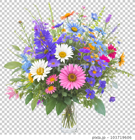 bouquet of flowers transparent
