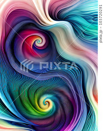 Vintagestyle abstract textured wave papercut background. 103720291
