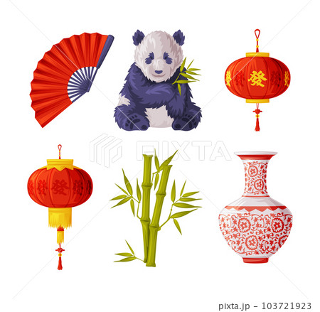 China Symbols Set Clipart, Chinese Cultural Set