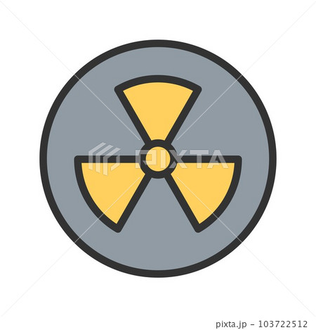 Radiation Sign icon vector image. Radiation Sign icon vector image. 103722512
