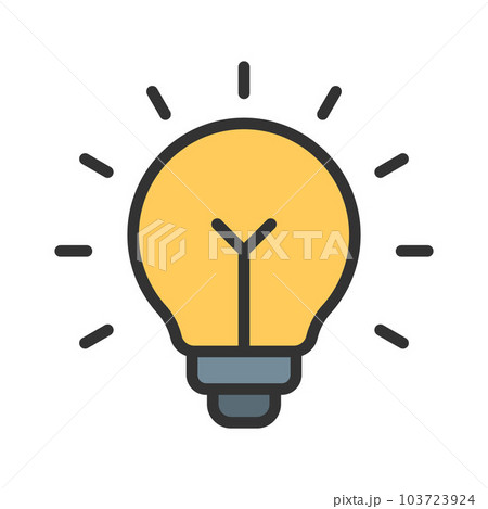 Lightbulb icon vector image. 103723924