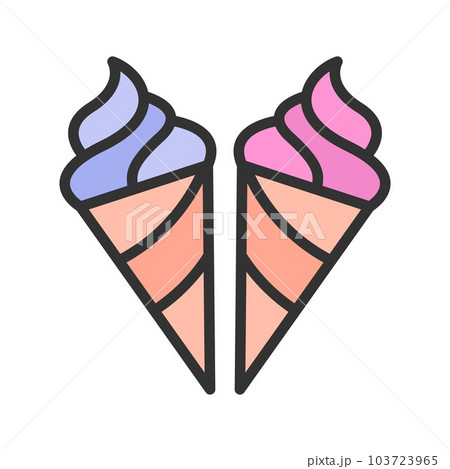 Ice Cream Cones icon vector image. 103723965