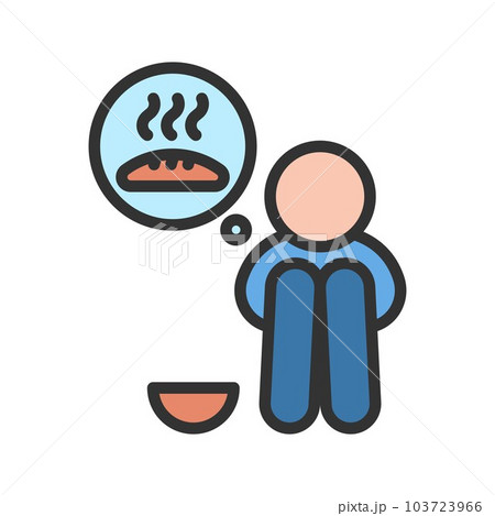 Hunger icon vector image. 103723966