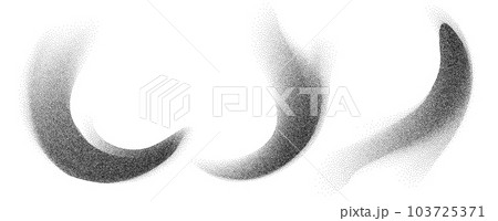 Dotwork abstract shapes, black grain texture, abstract stipple sand effect, gradient from dots. Dotwork abstract shapes, black grain texture, abstract stipple sand effect, gradient from dots. 103725371