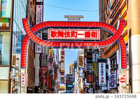 東京 新宿区 歌舞伎町の都市風景 歌舞伎町一番街 東京 新宿区 歌舞伎町の都市風景 歌舞伎町一番街 103725698