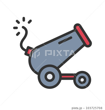 Cannon icon vector image. 103725708