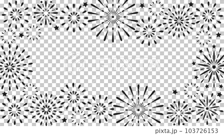 花火をフレーム風にしたイラスト アスペクト比16:9バージョン 花火をフレーム風にしたイラスト アスペクト比16:9バージョン 103726153
