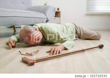 Elderly people accident slip and fall, Accident of senior slip and fall to floor 103726542