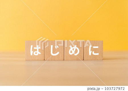 はじめにのイメージ｜木のブロック 103727972