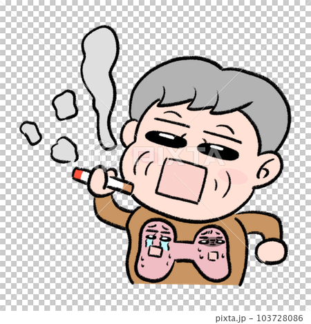 たばこによる肺の負担 103728086
