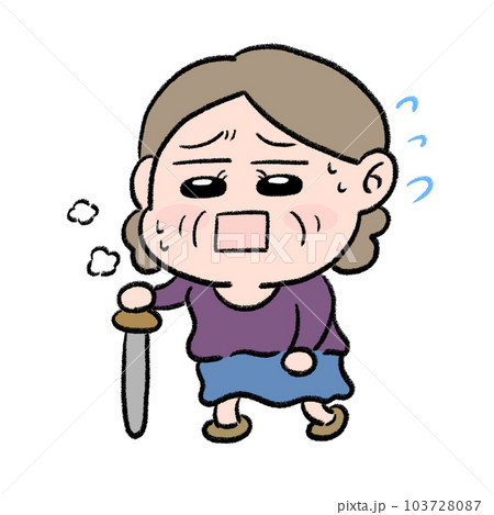 息切れ　シニア女性 103728087