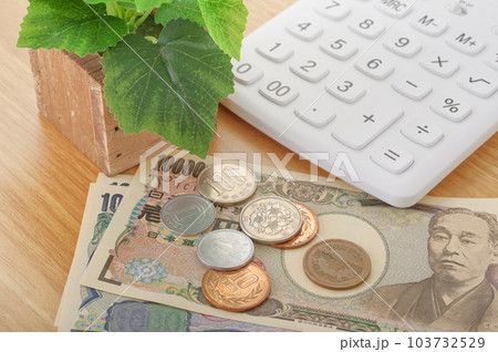 電卓とお金 電卓とお金 103732529