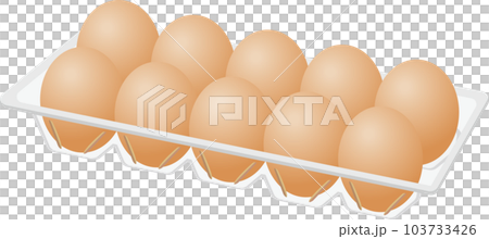 Image illustration of a pack of 10 red eggs 103733426
