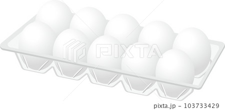 卵10個パックセットのイメージイラスト 103733429