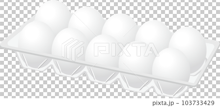 卵10個パックセットのイメージイラスト 103733429