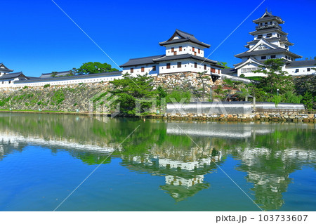 【愛媛県】快晴の今治城(天守閣と山里櫓) 【愛媛県】快晴の今治城(天守閣と山里櫓) 103733607