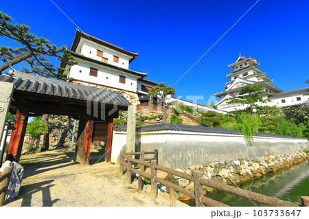 【愛媛県】快晴の今治城(天守閣と山里櫓) 【愛媛県】快晴の今治城(天守閣と山里櫓) 103733647