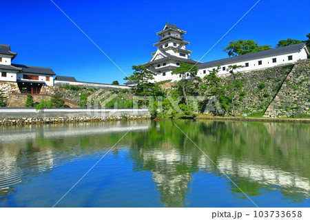 【愛媛県】快晴の今治城(天守閣と山里櫓) 【愛媛県】快晴の今治城(天守閣と山里櫓) 103733658