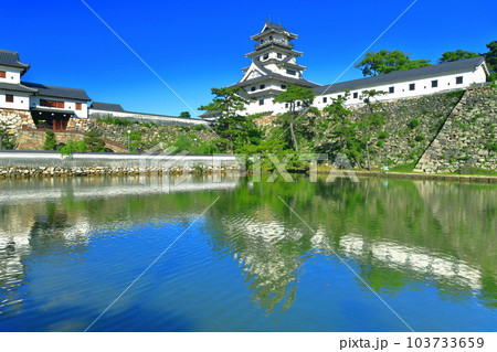 【愛媛県】快晴の今治城（天守閣と山里櫓） 103733659