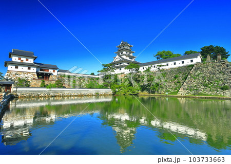 【愛媛県】快晴の今治城（天守閣と山里櫓） 103733663