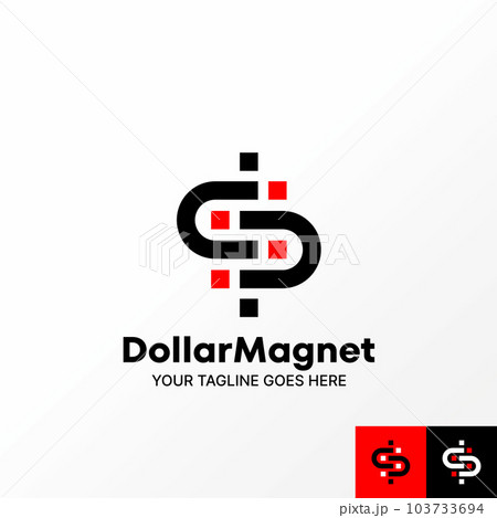 Logo design graphic concept creative abstract premium free vector stock letter sign S dollar, CC, UU font double magnet. Related to initial monogram 103733694