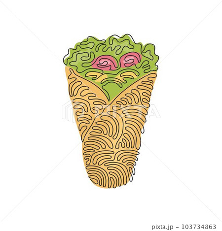 Shawarma Doodle Illustration Hand Drawn Shawarma Icon In Vector Stock  Illustration - Download Image Now - iStock