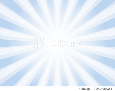 眩しく光り輝く太陽光線風の集中線背景素材_ブルー 眩しく光り輝く太陽光線風の集中線背景素材_ブルー 103736584