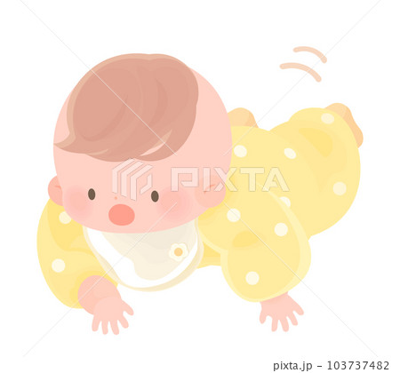 ずりばいをする赤ちゃん ずりばいをする赤ちゃん 103737482