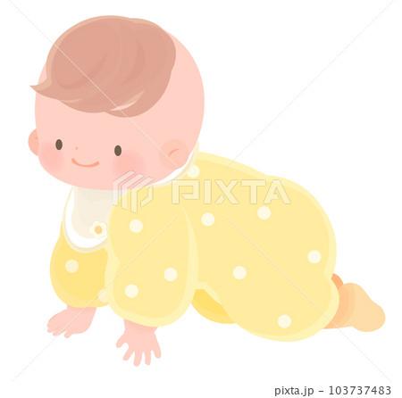 ハイハイをする赤ちゃん 103737483