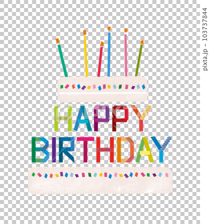 happy birthday / cake and candles 103737844