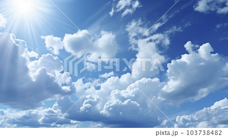 さわやかな青空と雲「AI生成画像」 103738482
