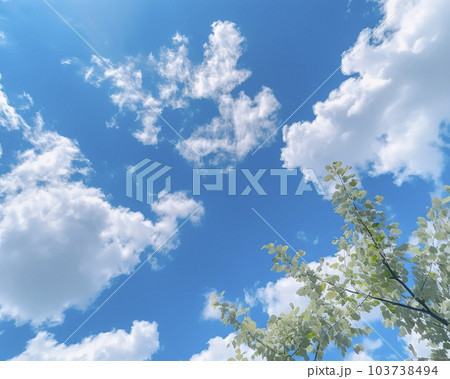 さわやかな青空と雲「AI生成画像」 103738494