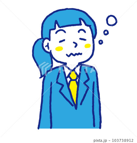 まどろむ学生 女子 ブレザー(ぼんやり ねむい) まどろむ学生 女子 ブレザー(ぼんやり ねむい) 103738912