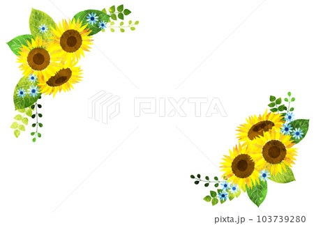 ひまわりの暑中見舞いはがき ひまわりの暑中見舞いはがき 103739280