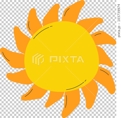 Doodle Sun cartoon.  Illustration isolated on transparent background. 103739974