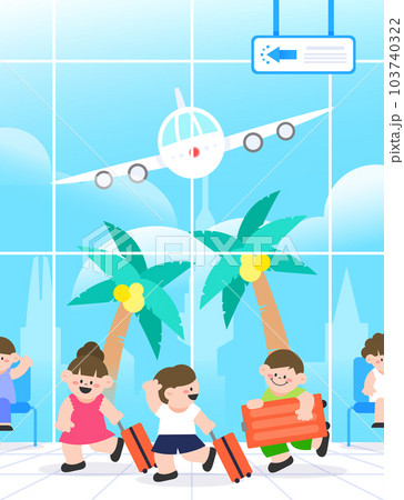 Illustration of summer sports attractions Illustration of summer sports attractions 103740322