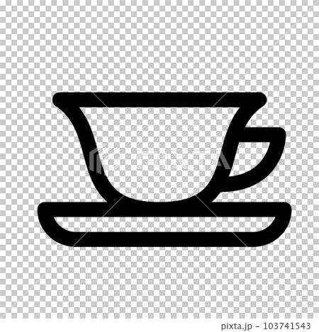 飲み物、紅茶、ティーカップを表すラインスタイルのアイコン 飲み物、紅茶、ティーカップを表すラインスタイルのアイコン 103741543