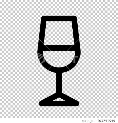 飲み物、ワイン、酒、アルコール、グラスを表すラインスタイルのアイコン 飲み物、ワイン、酒、アルコール、グラスを表すラインスタイルのアイコン 103741549
