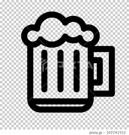 Line style icons representing drinks, beer, mugs, liquor and alcohol 103741552