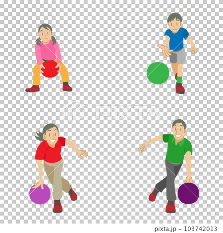 為喜歡保齡球的父母和孩子準備的材料 103742013