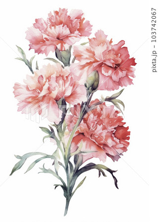 カーネーションのイラスト「AI生成画像」 103742067