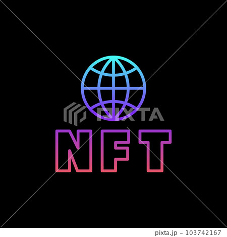 NFT World linear vector concept colorful icon. Non-Fungible Token sign 103742167