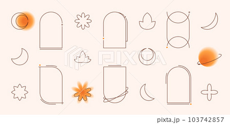 Retro geometric shapes. 103742857